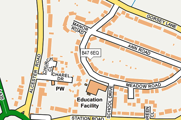B47 6EQ map - OS OpenMap – Local (Ordnance Survey)