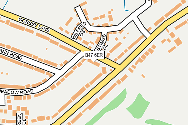 B47 6ER map - OS OpenMap – Local (Ordnance Survey)