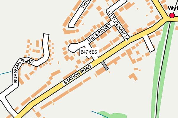 B47 6ES map - OS OpenMap – Local (Ordnance Survey)