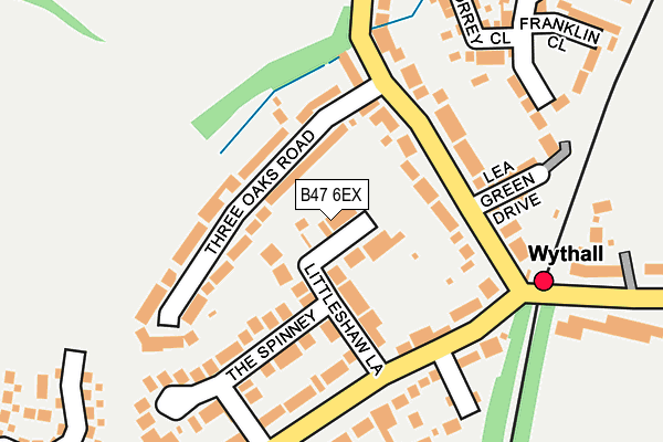 B47 6EX map - OS OpenMap – Local (Ordnance Survey)