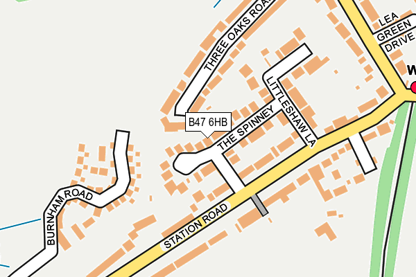 B47 6HB map - OS OpenMap – Local (Ordnance Survey)