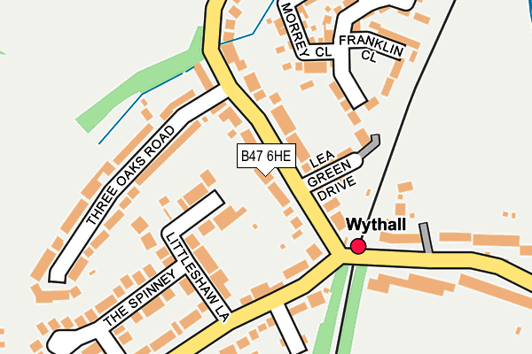 B47 6HE map - OS OpenMap – Local (Ordnance Survey)