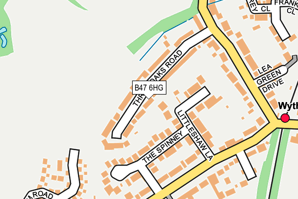 B47 6HG map - OS OpenMap – Local (Ordnance Survey)