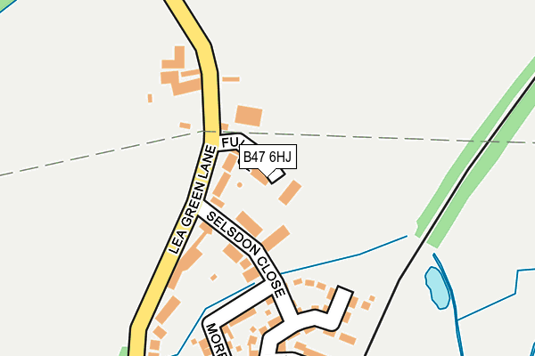 B47 6HJ map - OS OpenMap – Local (Ordnance Survey)