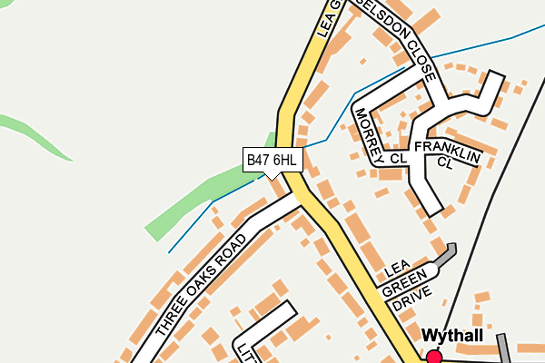 B47 6HL map - OS OpenMap – Local (Ordnance Survey)