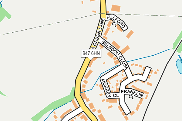 B47 6HN map - OS OpenMap – Local (Ordnance Survey)