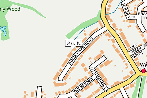 B47 6HQ map - OS OpenMap – Local (Ordnance Survey)