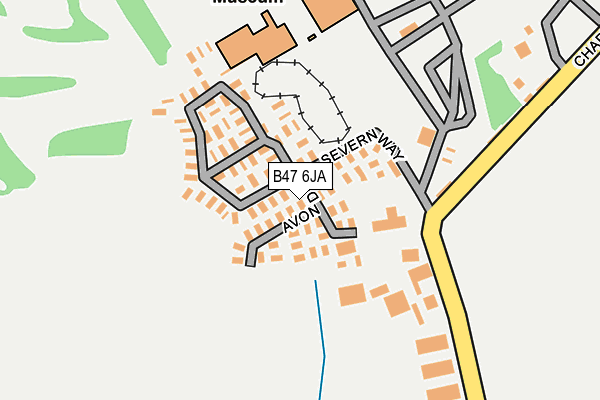 B47 6JA map - OS OpenMap – Local (Ordnance Survey)