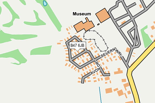 B47 6JB map - OS OpenMap – Local (Ordnance Survey)