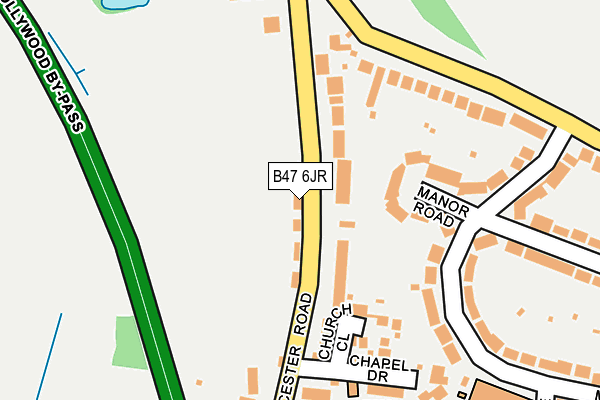 B47 6JR map - OS OpenMap – Local (Ordnance Survey)