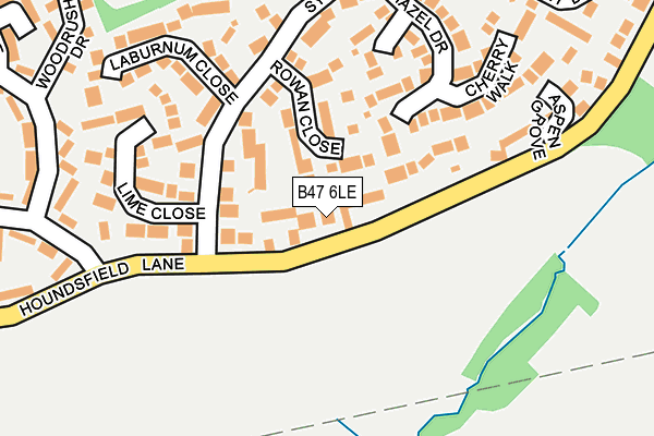 B47 6LE map - OS OpenMap – Local (Ordnance Survey)