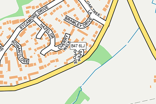 B47 6LJ map - OS OpenMap – Local (Ordnance Survey)