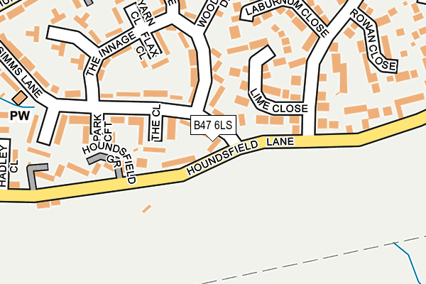 B47 6LS map - OS OpenMap – Local (Ordnance Survey)