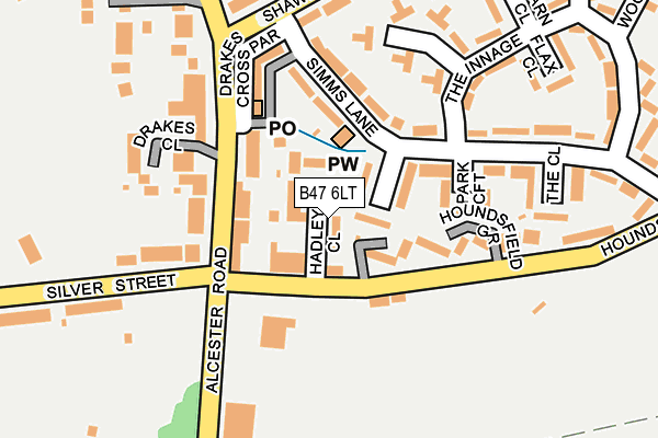 B47 6LT map - OS OpenMap – Local (Ordnance Survey)