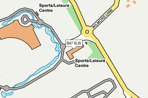 B47 6LW map - OS OpenMap – Local (Ordnance Survey)