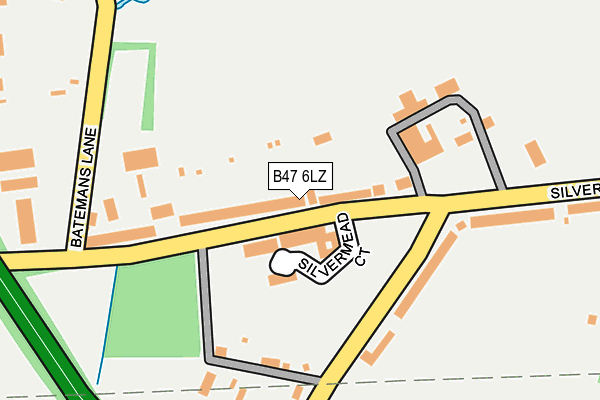 B47 6LZ map - OS OpenMap – Local (Ordnance Survey)