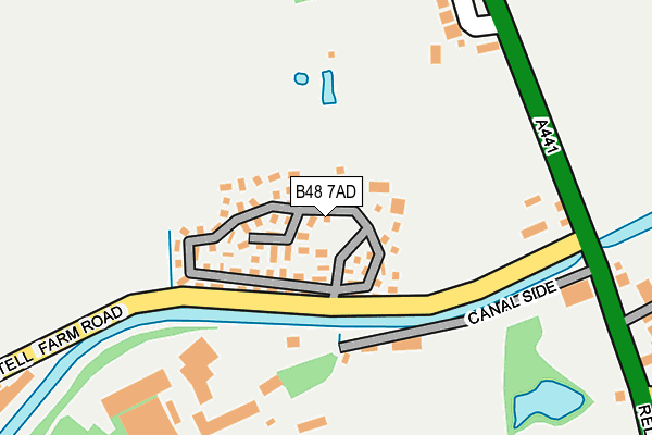 B48 7AD map - OS OpenMap – Local (Ordnance Survey)