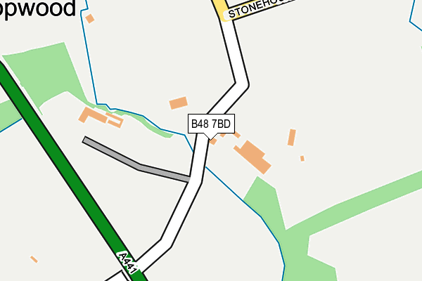 B48 7BD map - OS OpenMap – Local (Ordnance Survey)