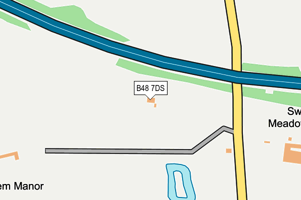 B48 7DS map - OS OpenMap – Local (Ordnance Survey)