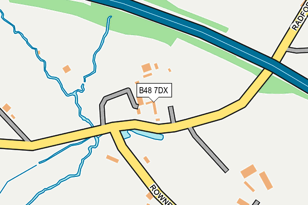 B48 7DX map - OS OpenMap – Local (Ordnance Survey)