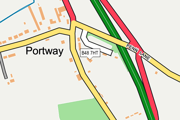 B48 7HT map - OS OpenMap – Local (Ordnance Survey)