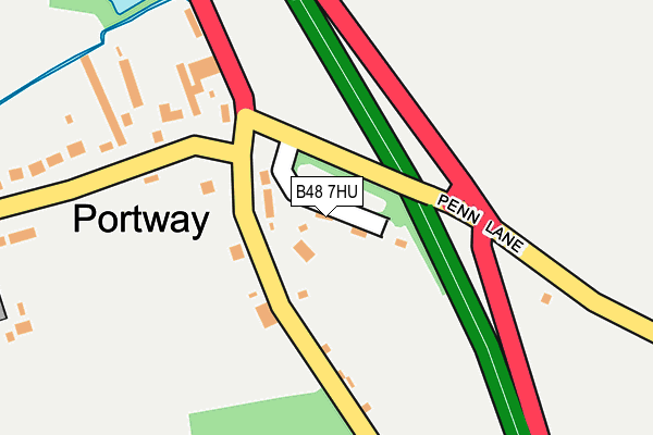 B48 7HU map - OS OpenMap – Local (Ordnance Survey)