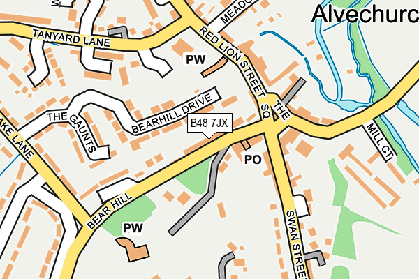 B48 7JX map - OS OpenMap – Local (Ordnance Survey)