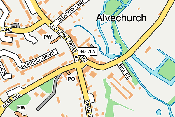 B48 7LA map - OS OpenMap – Local (Ordnance Survey)