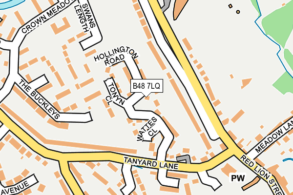 B48 7LQ map - OS OpenMap – Local (Ordnance Survey)