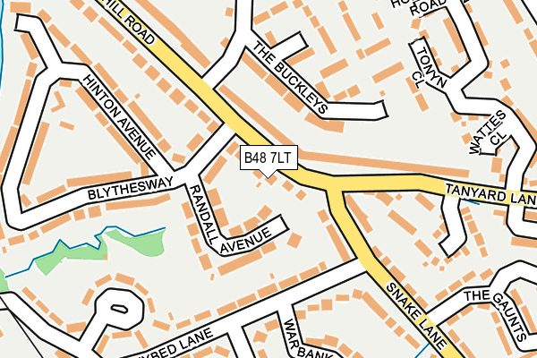 B48 7LT map - OS OpenMap – Local (Ordnance Survey)