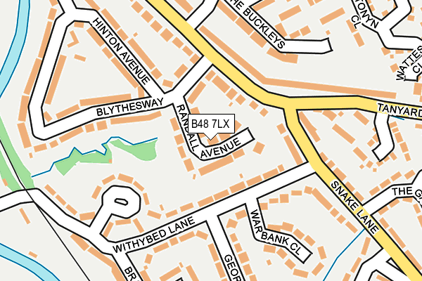 B48 7LX map - OS OpenMap – Local (Ordnance Survey)