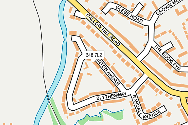 B48 7LZ map - OS OpenMap – Local (Ordnance Survey)