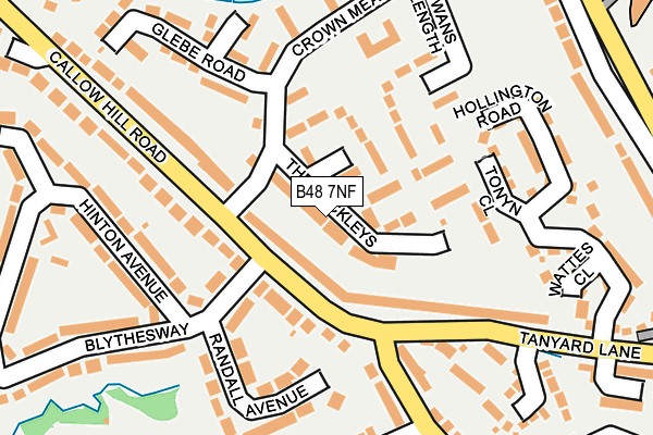 B48 7NF map - OS OpenMap – Local (Ordnance Survey)