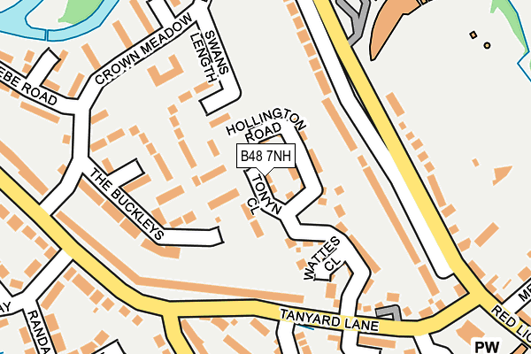 B48 7NH map - OS OpenMap – Local (Ordnance Survey)