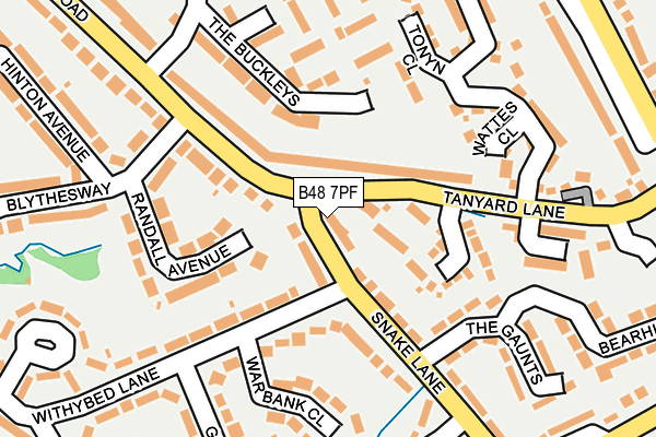B48 7PF map - OS OpenMap – Local (Ordnance Survey)