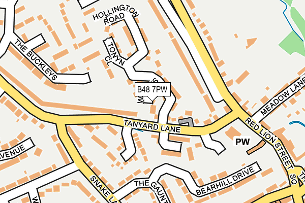 B48 7PW map - OS OpenMap – Local (Ordnance Survey)