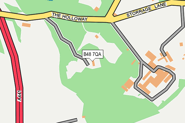 B48 7QA map - OS OpenMap – Local (Ordnance Survey)