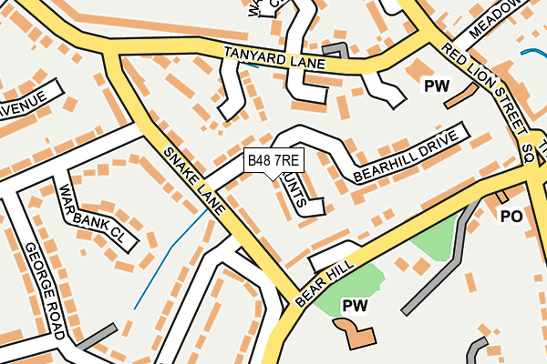 B48 7RE map - OS OpenMap – Local (Ordnance Survey)