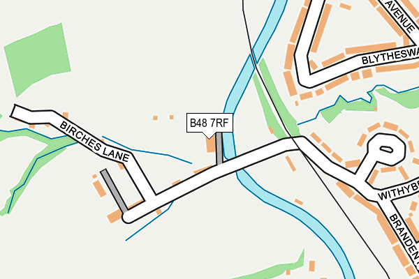 B48 7RF map - OS OpenMap – Local (Ordnance Survey)