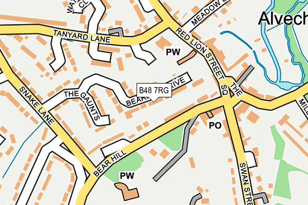 B48 7RG map - OS OpenMap – Local (Ordnance Survey)