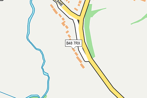B48 7RX map - OS OpenMap – Local (Ordnance Survey)