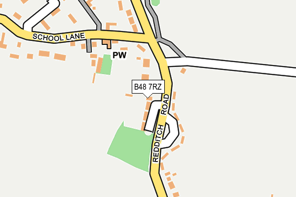 B48 7RZ map - OS OpenMap – Local (Ordnance Survey)