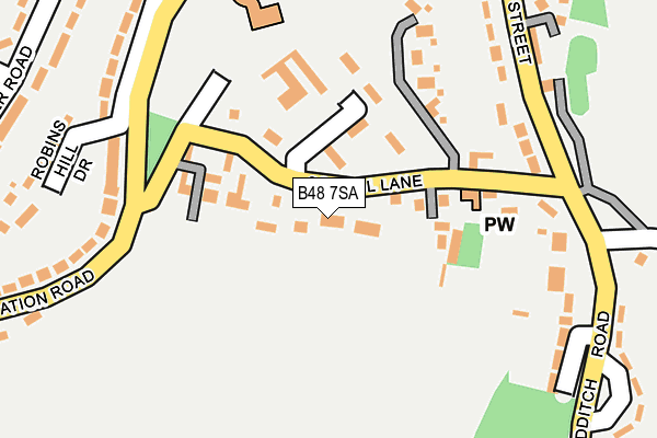 B48 7SA map - OS OpenMap – Local (Ordnance Survey)