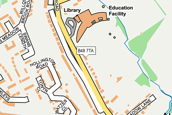 B48 7TA map - OS OpenMap – Local (Ordnance Survey)