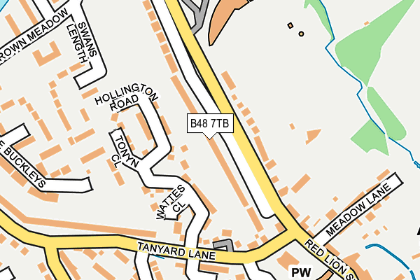 B48 7TB map - OS OpenMap – Local (Ordnance Survey)