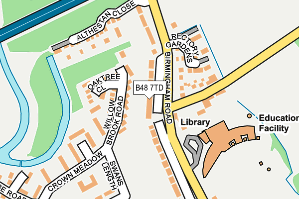 B48 7TD map - OS OpenMap – Local (Ordnance Survey)