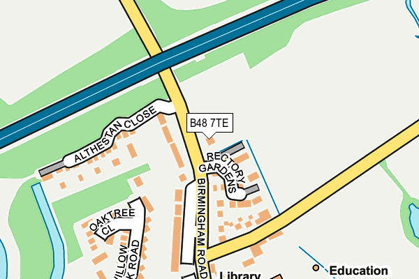 B48 7TE map - OS OpenMap – Local (Ordnance Survey)