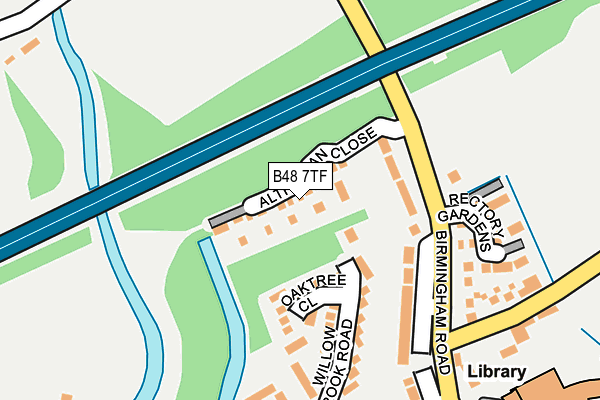 B48 7TF map - OS OpenMap – Local (Ordnance Survey)