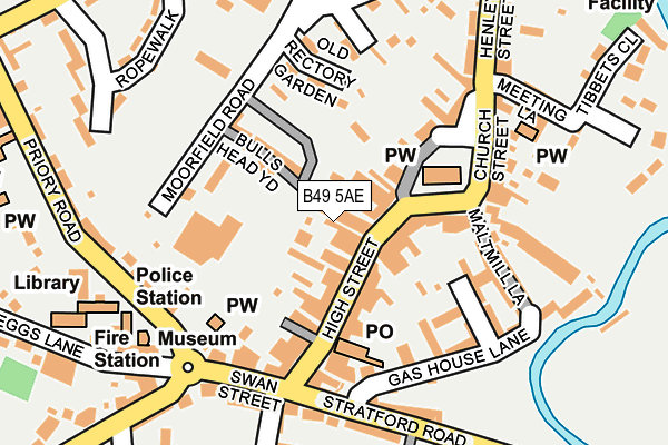 B49 5AE map - OS OpenMap – Local (Ordnance Survey)