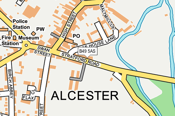 B49 5AS map - OS OpenMap – Local (Ordnance Survey)